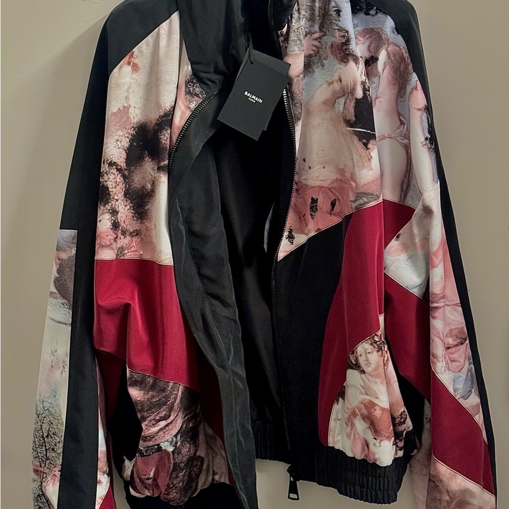 NWT Balmain Pastel Printed Zipped Jacket EU size 50 US size 40